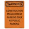 Signmission Safety Sign, OSHA WARNING, 14" Height, Construction Management, Portrait OS-WS-D-1014-V-13626 - alternate 1